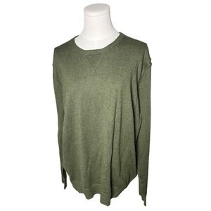 Classic Olive Crewneck Sweater Cotton‎ Cashmere Treasure & Bond Men 2XL